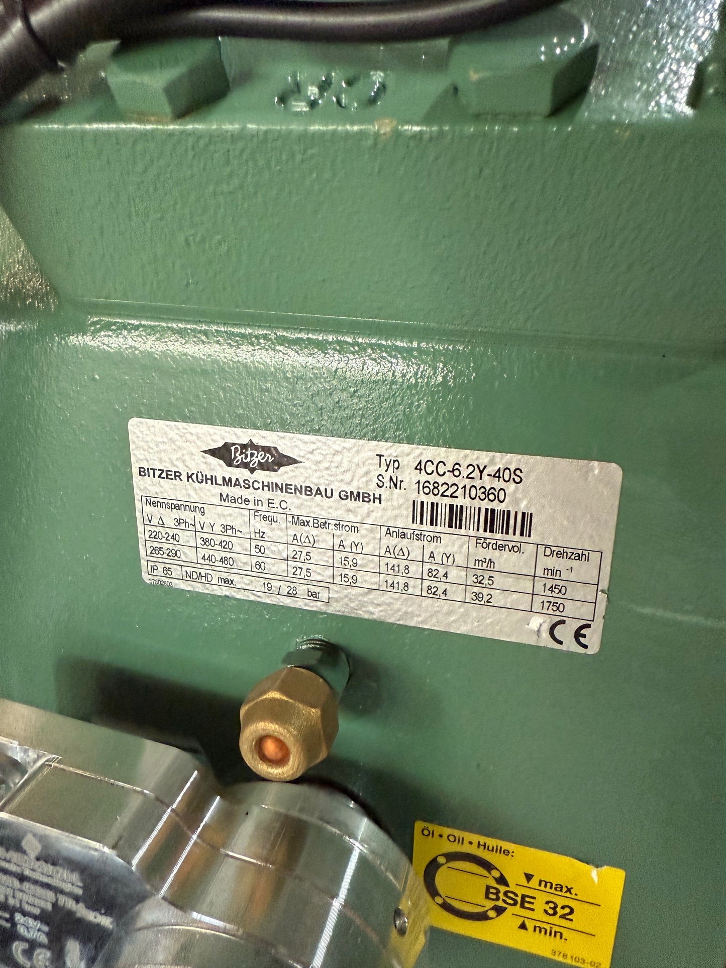 Bitzer 4CC‑6.2Y‑40S halbhermetischer Hubkolbenverdichter