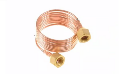 Kapillarleitung mit Überwurfmuttern – 1/4" SAE, 1,5 m, ohne Ventilöffner