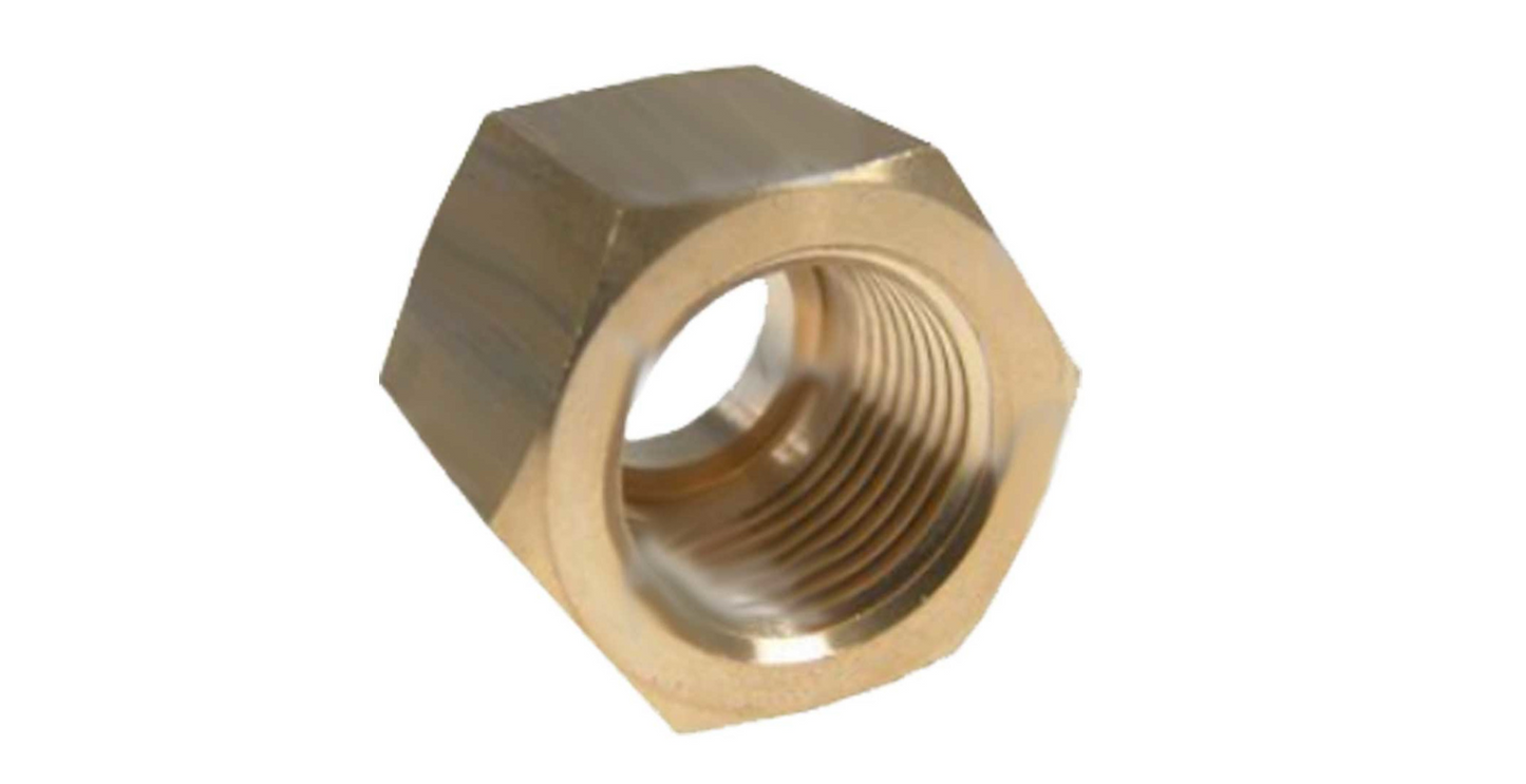 Adapter nut 3/8" SAE – Castel, brass nut for refrigeration and air conditioning systems