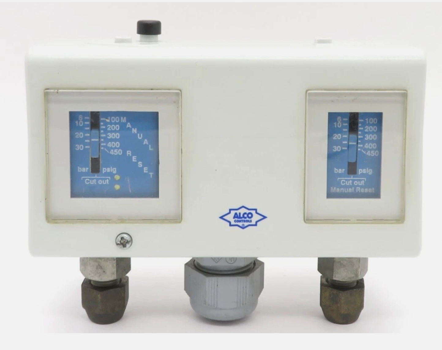 Doppelsignal-Druckschalter ALCO PS2-A7A, 4353400, -0,5 bis 7 bar, automatisch, Differenzdruck 0,5 – 5 bar, 5 bar fest, 1/4" SAE