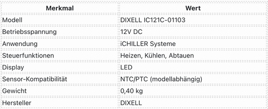 DIXELL IC121C-01103 Elektronischer Regler – 12V iCHILLER Steuerung | Präzise Temperatur- und Prozessregelung