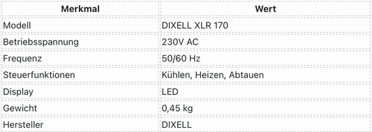 DIXELL XLR 170 Elektronischer Regler – 230V AC, 50/60Hz | Leistungsstarke Steuerung für Kälte- und Heizsysteme