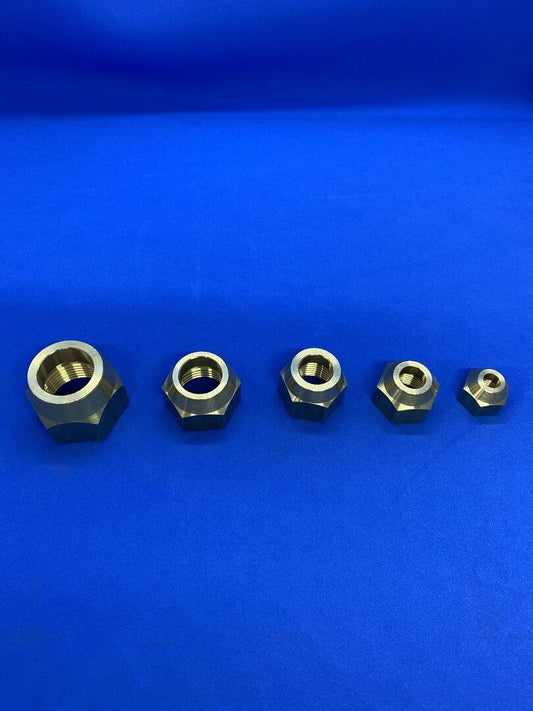 Überwurfmutter Verbindungsnippel 1/4" 3/8" 1/2" 5/8" MESSING Bördel