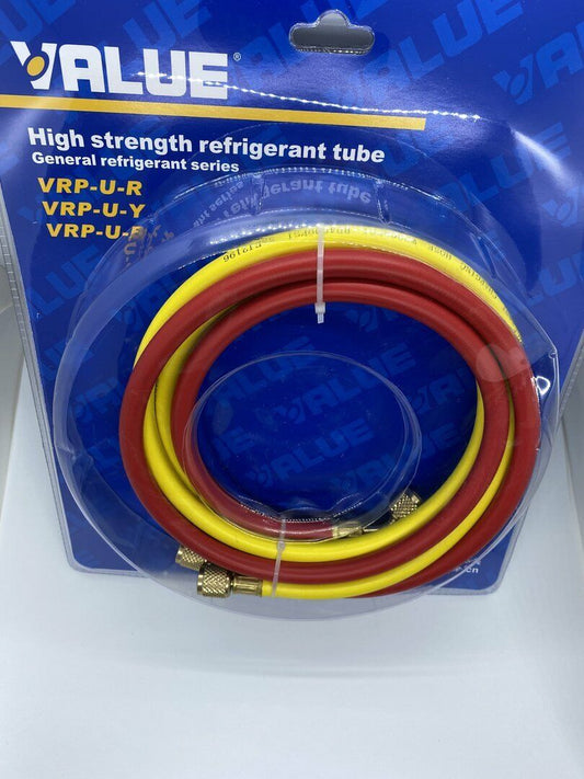 Value Kältemittel Schlauchset R134a, R12, R22 VRP-U-R/B/Y 1/4 SAE  3x90cm