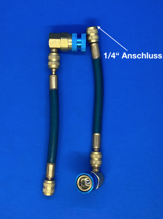 SET 2 x Klimaanlage Kältemittel Schlauch kfz Füllschlauch+Adapter R134A