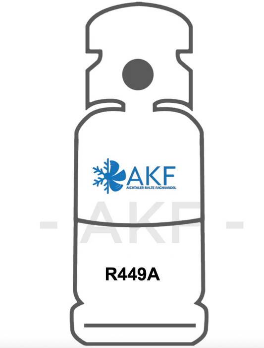 Kältemittel R449A (R-449A) – 10 kg Flasche | HFO/HFKW-Mischkältemittel als Ersatz für R404A & R507