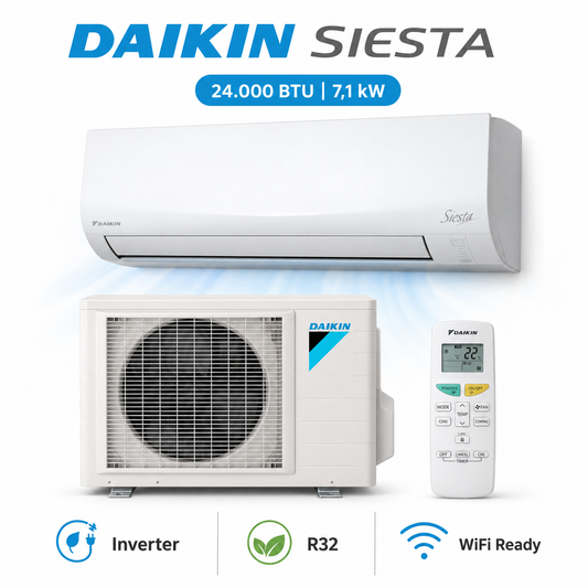 Daikin Klimaanlage 24000Btu 7.1KW WiFi Siesta Pro Era V3.0 Neuheit 2025 A/A Inverter R32