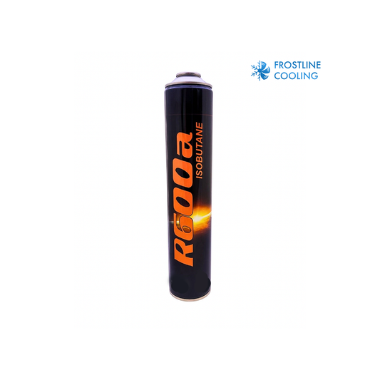 R600a Kältemittel 750ml / 420g – natürliches Isobutan mit sehr niedrigem GWP. Ideal für Haushaltskühlschränke, Gefriergeräte und Gewerbekühlung.