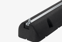 FISCHER Gummiauflage – Bodenstütze 400 × 100 mm, Tragkraft 250 kg, Schwarz