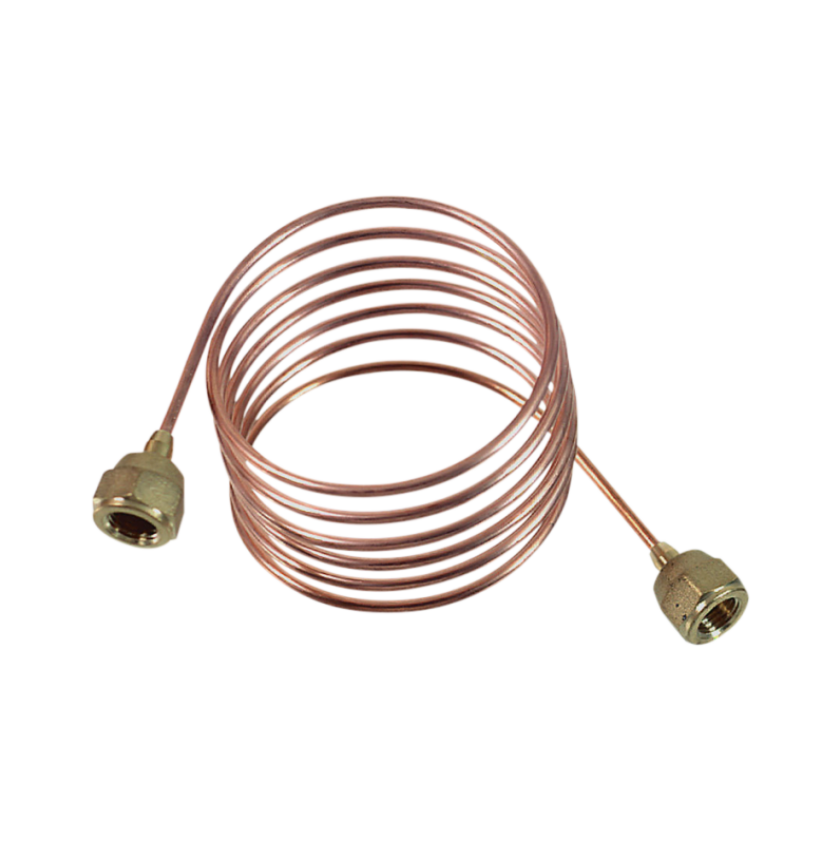 REFCO Kapillarrohr TCK-1000-V aus Kupfer, inkl. Muttern – 1000 mm