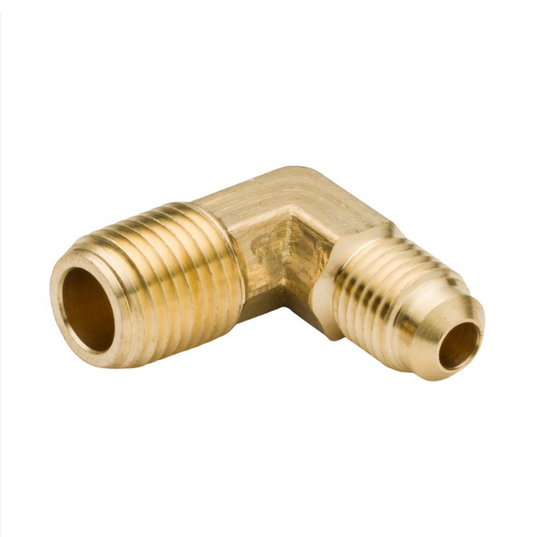 Winkeladapter 1/4" SAE x 1/4" NPT – E1-4B, Messing, 90° Flare-Anschluss