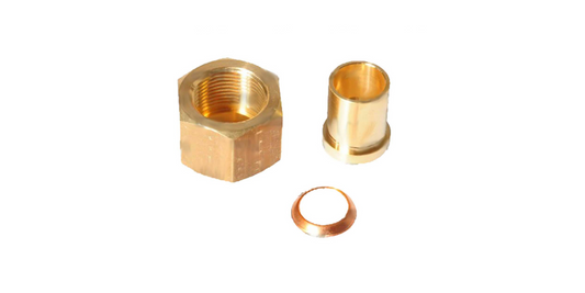 Messingadapter mit Überwurfmutter 3/4" SAE x 18 mm ODS – Lötanschluss für Kälte- und Klimaanlagen