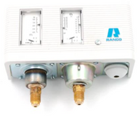 Ranco dual pressure switch, -0.3 – 7.0 bar &amp; 7 – 30 bar, differential pressure 0.6–4.0 bar / 3.5 bar fixed, automatic, flare 1/4" SAE