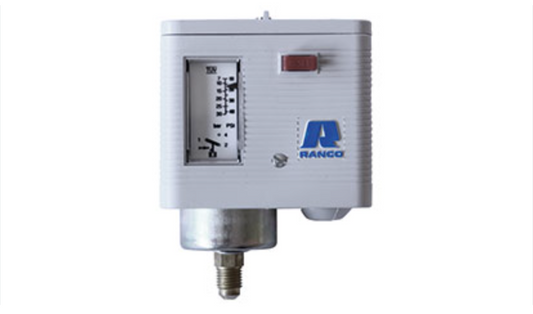 Hochdruck-Druckschalter Ranco, 6,0 – 32,0 bar, Differenzdruck 3,0 – 15,0 bar einstellbar, automatisch, Flare 1/4" SAE