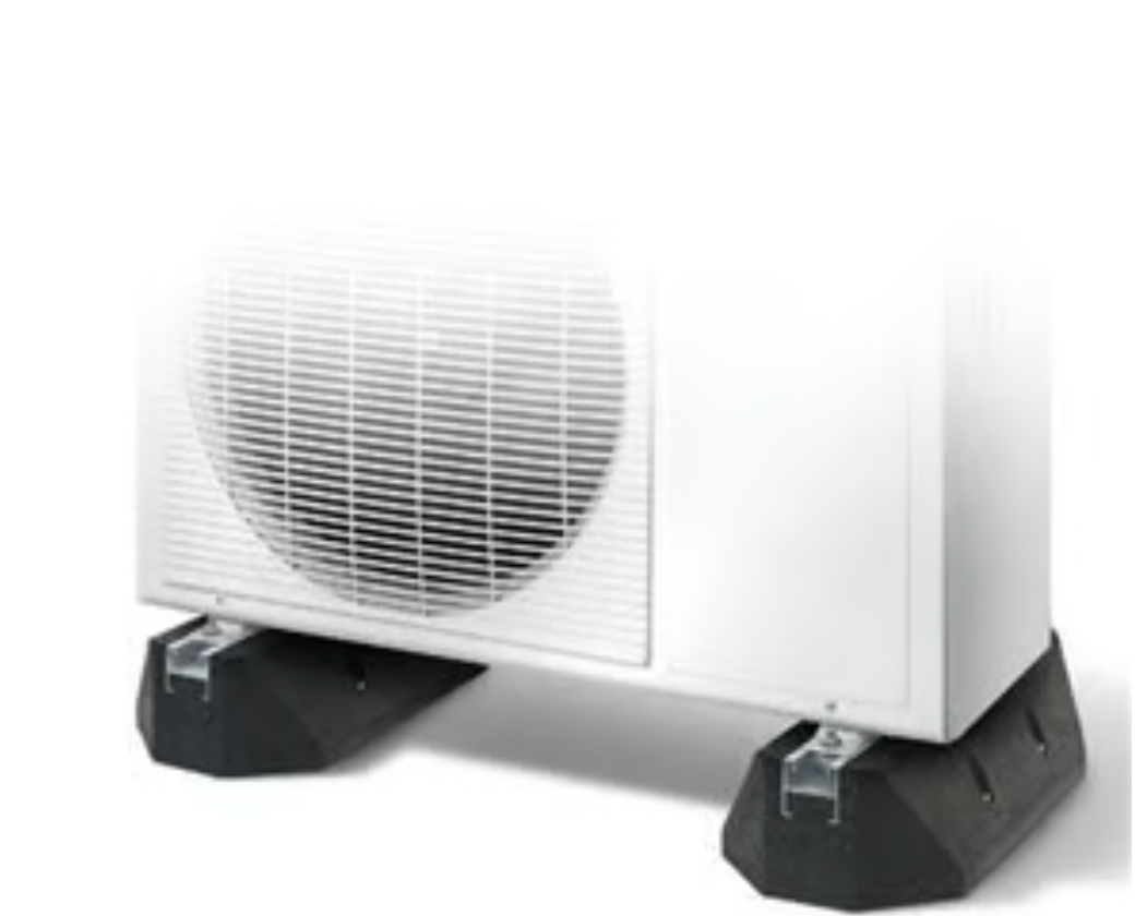 FISCHER Gummiauflage – Bodenstütze 400 × 100 mm, Tragkraft 250 kg, Schwarz