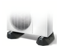 FISCHER Gummiauflage – Bodenstütze 400 × 100 mm, Tragkraft 250 kg, Schwarz