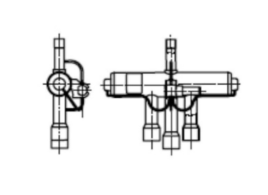 Danfoss 4-Wege-Umschaltventil – STF-0413G, Anschluss: 16 × 22 mm
