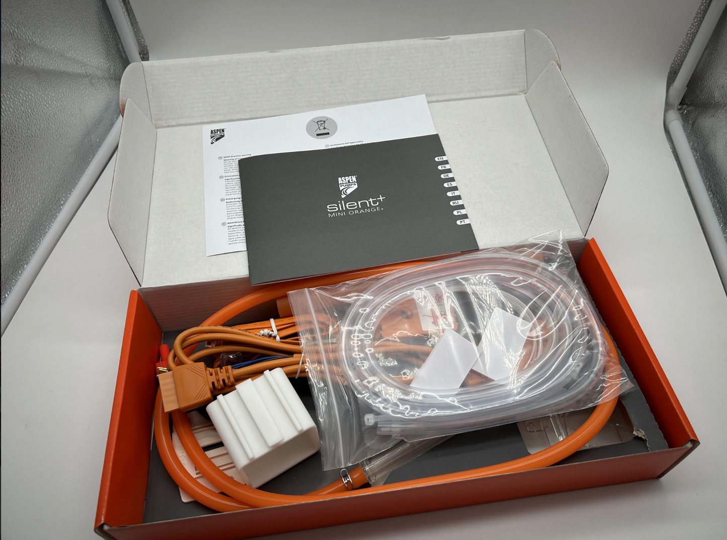 ASPEN silent+ Mini Orange Kondensatpumpe FP3313 für Klimageräte bis 16kW