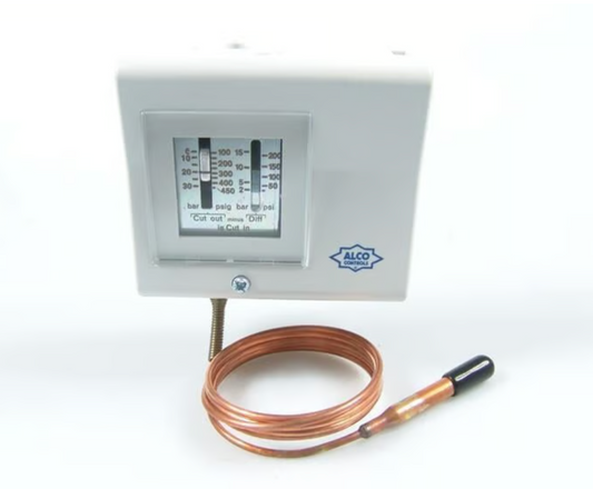 Niederdruck-Druckschalter ALCO PS1-A3K, 4370600, -0,5 – 7 bar, automatisch, Differenzdruck 0,5 – 5 bar, 1/4" SAE