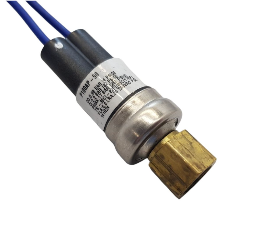 Mini-Niederdruck-Druckschalter Johnson Controls P100 AP-50D, NO, 0,28 – 2,21 bar, automatisch, SPST, 1/4" SAE-Flare