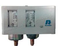 Presostato doble Ranco, -0,3 – 7,0 bar y 6,0 – 32,0 bar, presión diferencial 0,6 / 3,5 bar fijo, manual, abocardado 1/4" SAE
