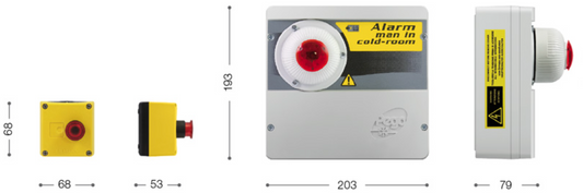 Alarmmodul PEGO ECP APE 03 – 230 V, akustisch & visuell, mit Hilfsrelais