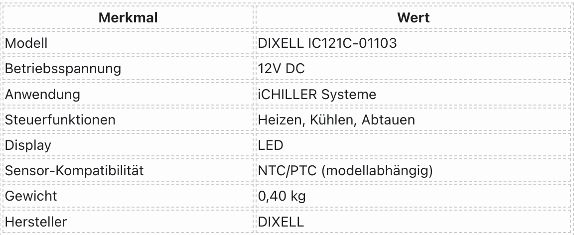 DIXELL IC121C-01103 Elektronischer Regler – 12V iCHILLER Steuerung | Präzise Temperatur- und Prozessregelung